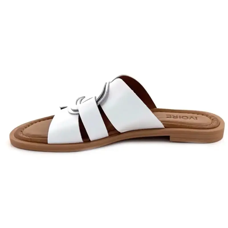 Ivoire 02-27180 Weißes Leder Ivoire Chaussures