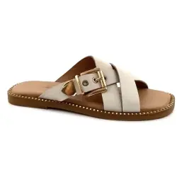 Mules Ivoire Tml 21v em couro branco