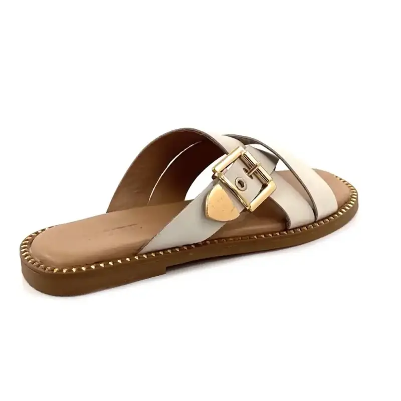 Ivoire Tml 21v Creme Leder Ivoire Chaussures