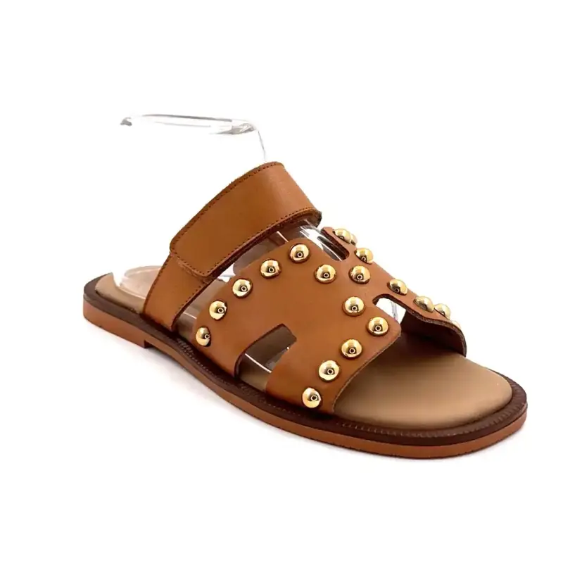 Ivoire Tml 16t Coconut Leather & Gold Studs Ivoire Chaussures