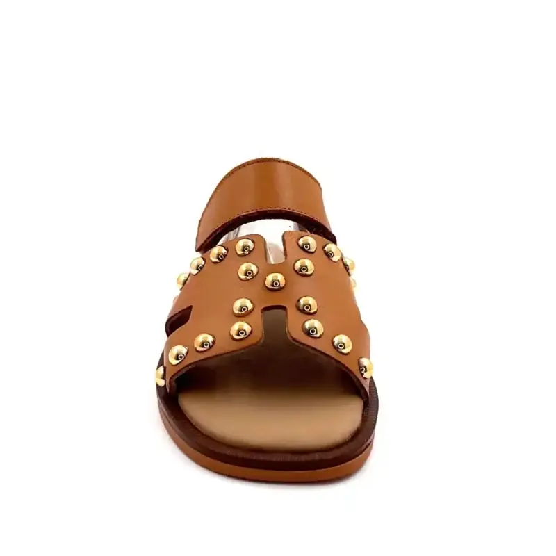 Ivoire Tml 16t Coconut Leather & Gold Studs Ivoire Chaussures