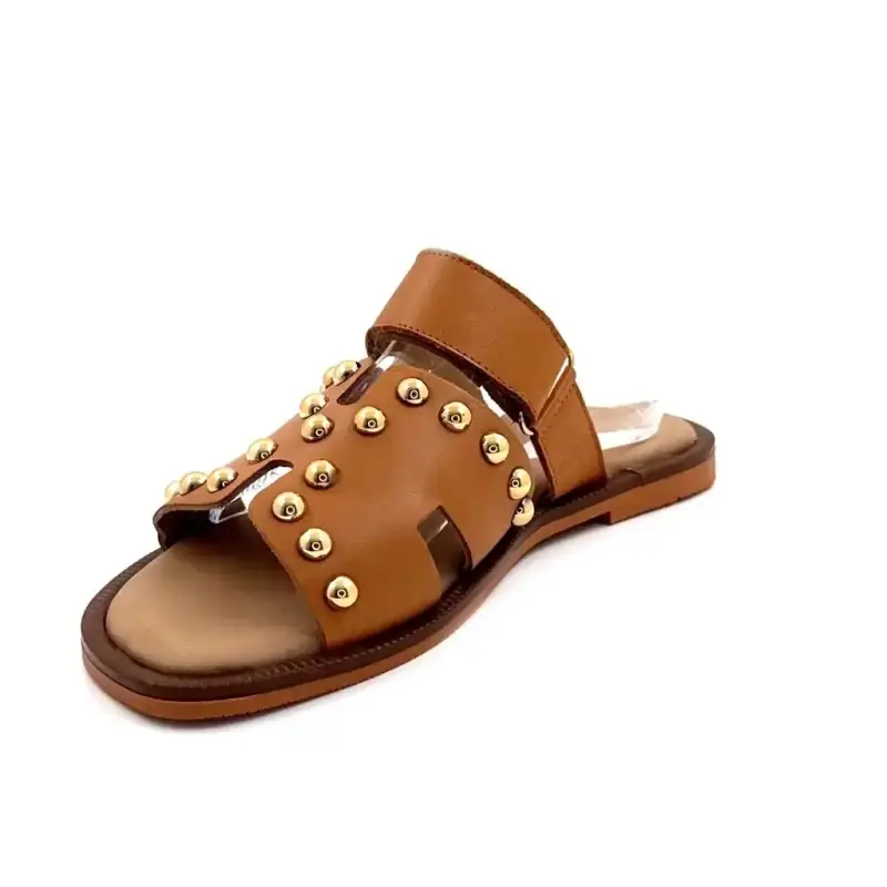 Ivoire Tml 16t Coconut Leather & Gold Studs Ivoire Chaussures