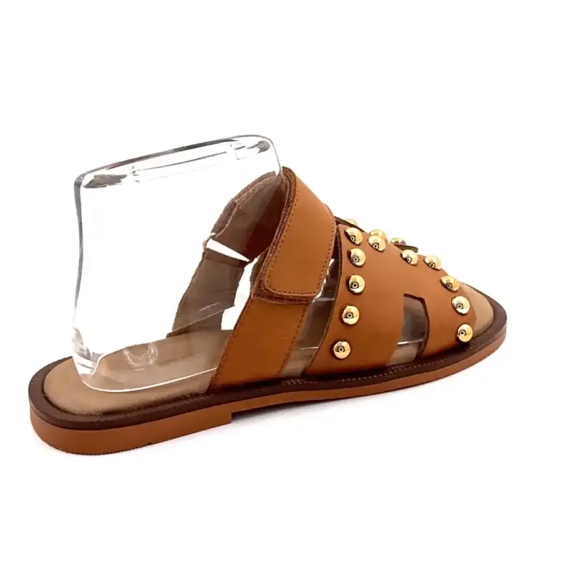 Δέρμα Ivoire 16t σε ιβουάρ χρώμα Tml & χρυσά καρφιά Ivoire Chaussures