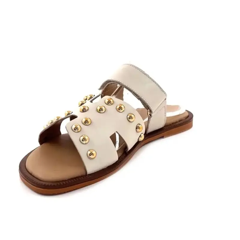 Cercei din piele crem și Ivoire Tml 16t, culoare fildeș Ivoire Chaussures