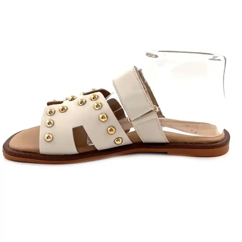 Cercei din piele crem și Ivoire Tml 16t, culoare fildeș Ivoire Chaussures