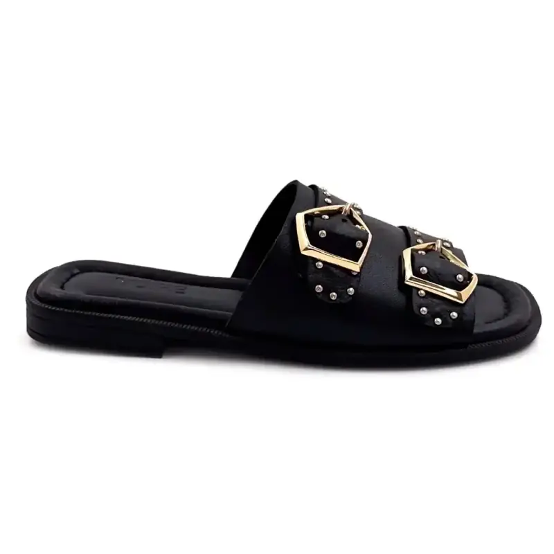 Saboți Ivoire 500 2547 Piele neagră și detalii aurii 129,00&nbsp;€