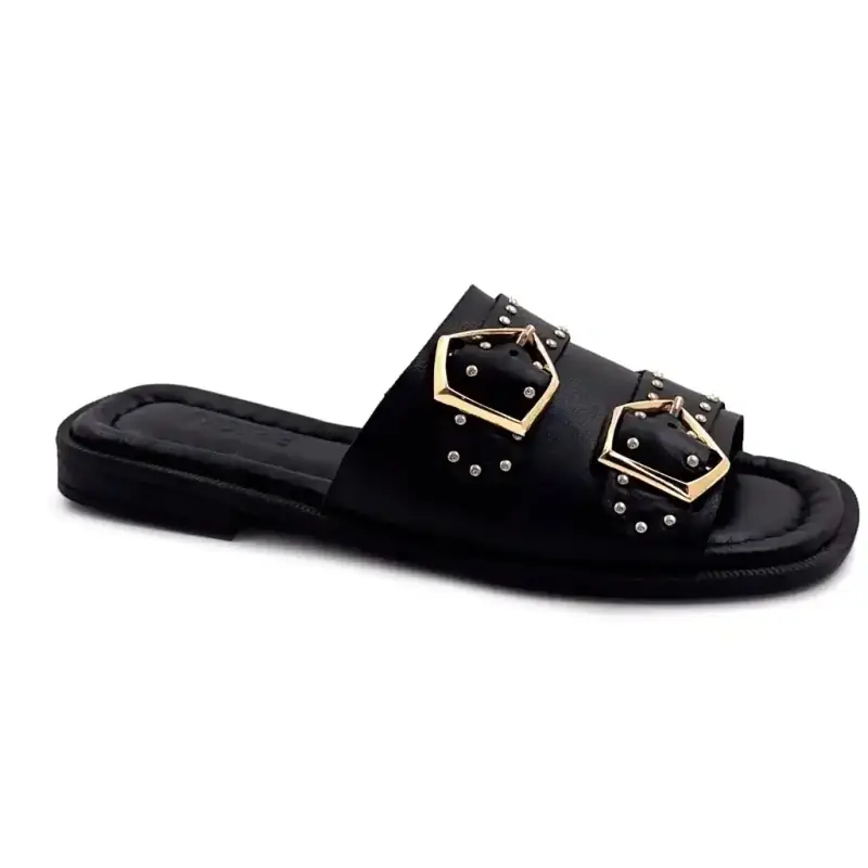 Ivoire 500 2547 Sort læder & gulddetaljer Ivoire Chaussures