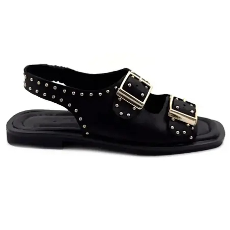 Ivoire Sandalen 500 2518 Schwarzes Leder & Nieten 129,00&nbsp;€