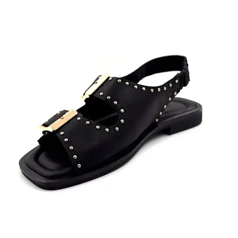 Ivoire 500 2518 Pelle nera e borchie Ivoire Chaussures