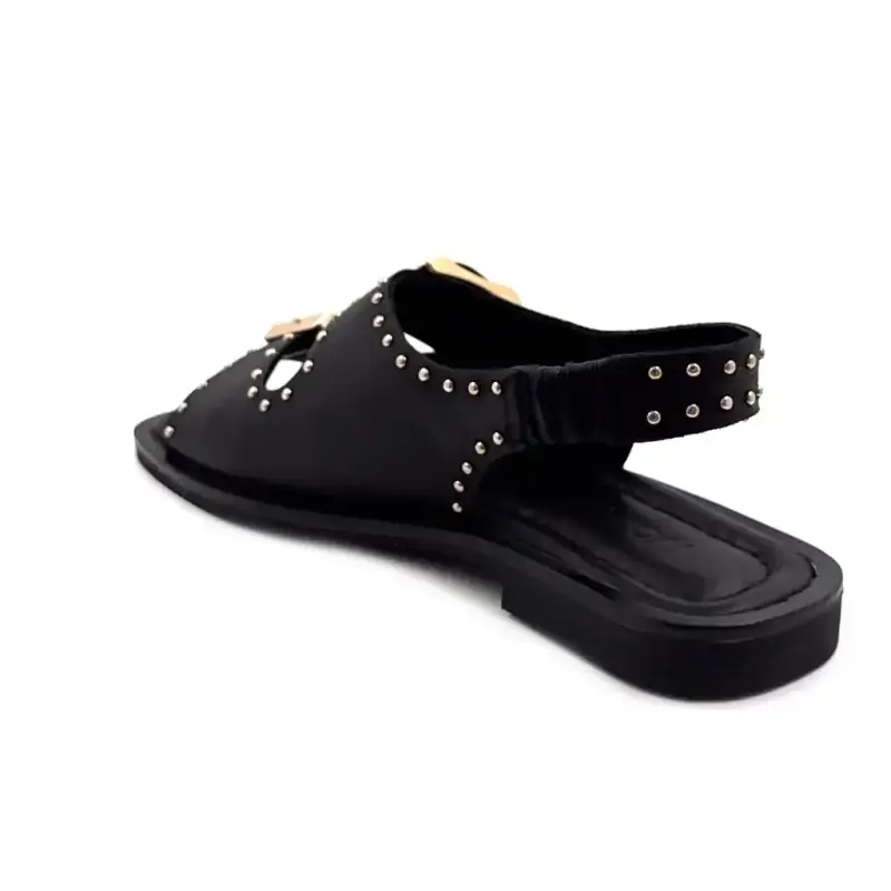 Ivoire 500 2518 Cuir Noir & clous Ivoire Chaussures