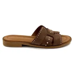 Ivoire Mules 500 2446 Γκρι Σουέτ & Τρουκς %price%