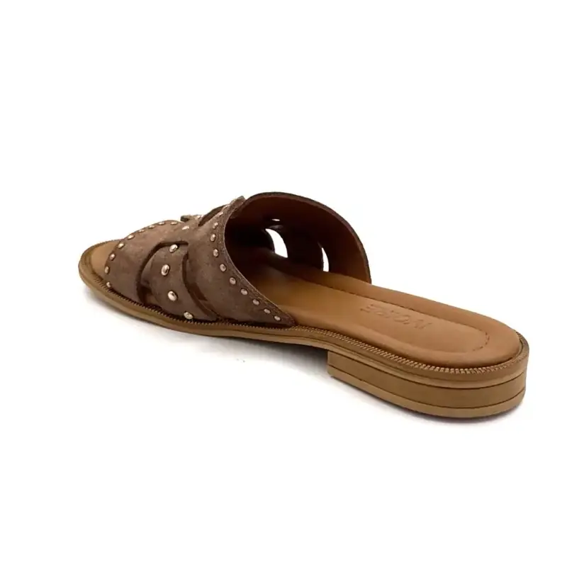 Ivoire 500 2446 Daim Taupe & Clous Ivoire Chaussures