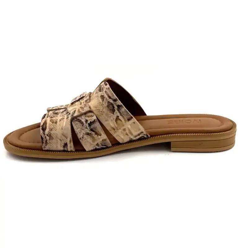 Ivoire 500 2401 Leather Reptile Pattern Ivoire Chaussures