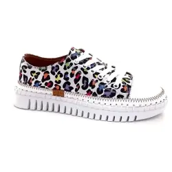 Weiche und leichte Ivoire Sneaker 193 314 Leo Leder Multi
