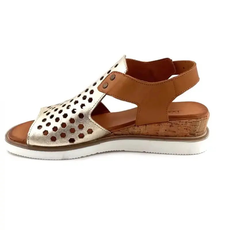 Ivoire 134 83-992 Χρυσό & Δέρμα Κάμελ Ivoire Chaussures