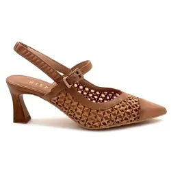 Hispanitas Pumps 264671 C005 Skinn og Raffia Kamelfarget %price%