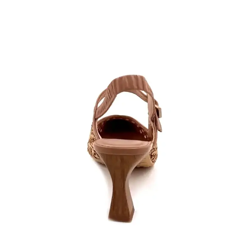 Hispanitas 264671 C005 Skóra i rafia Camel Ivoire Chaussures