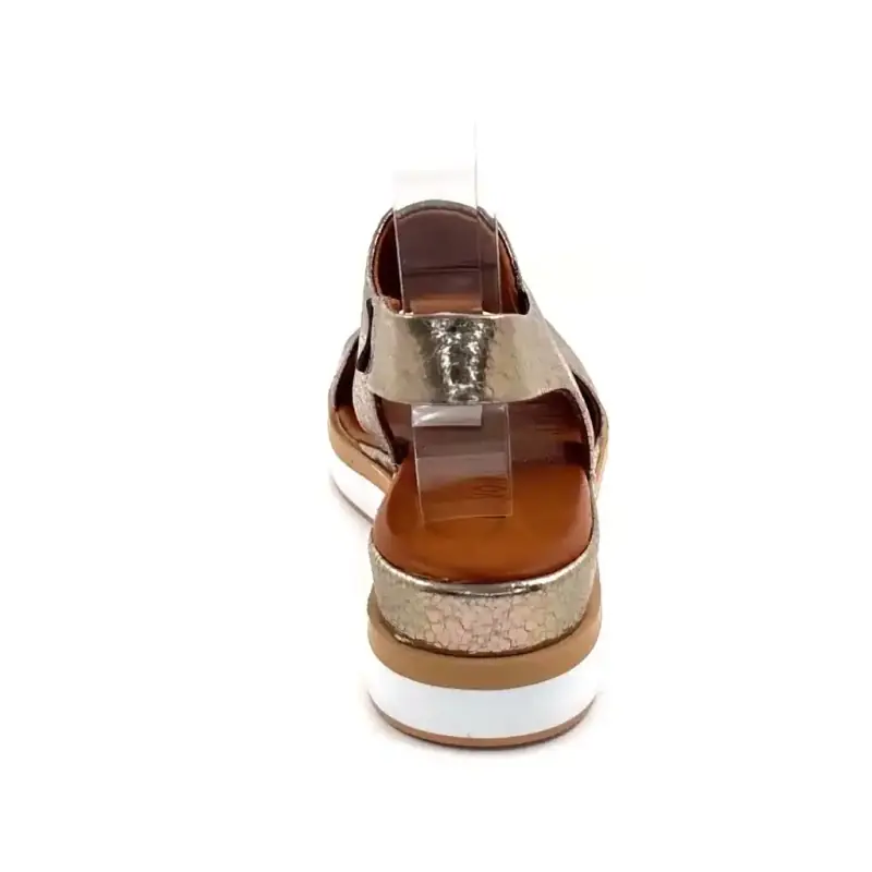 Ivoire platformos szandál 108588, metál arany bőr Ivoire Chaussures