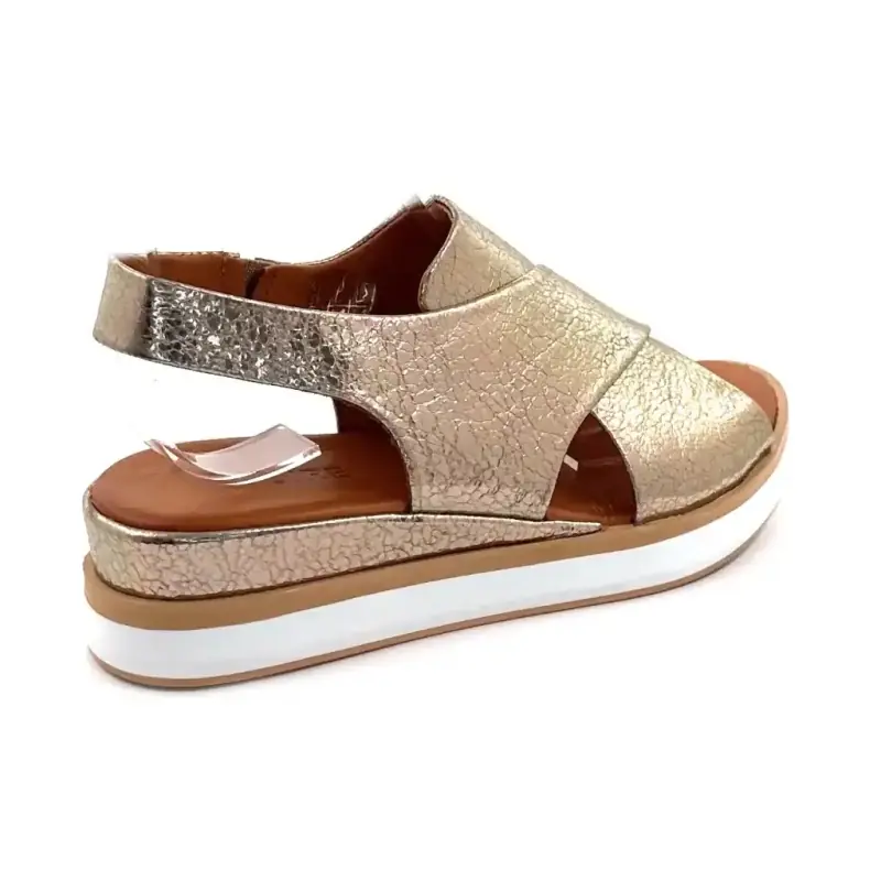 Ivoire platformos szandál 108588, metál arany bőr Ivoire Chaussures