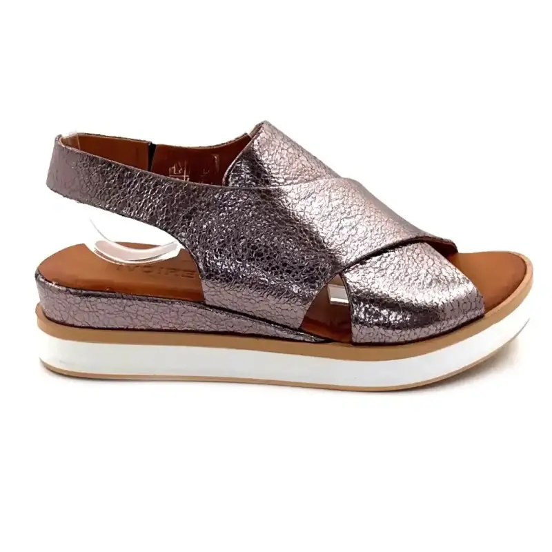 Sandalias de plataforma Ivoire 108588, cuero bronce metalizado 129,00&nbsp;€