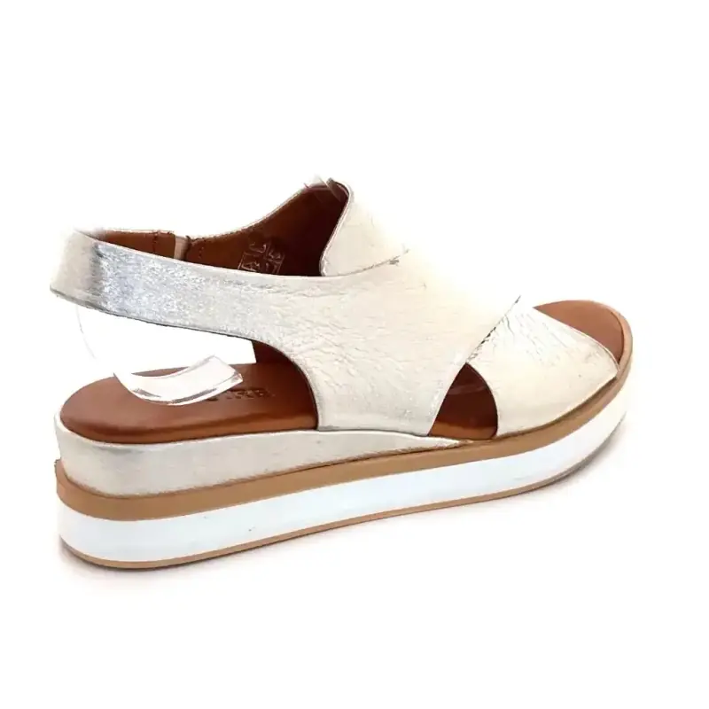 Ivoire Plateausandaler 108588 Metallisk Sølv Læder Ivoire Chaussures
