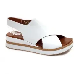 Női fehér bőr platform szandál - Ivoire 108588 %price%