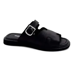 Zwarte leren muiltjes - Ivoire 581333 Dames %price% %shop-name%