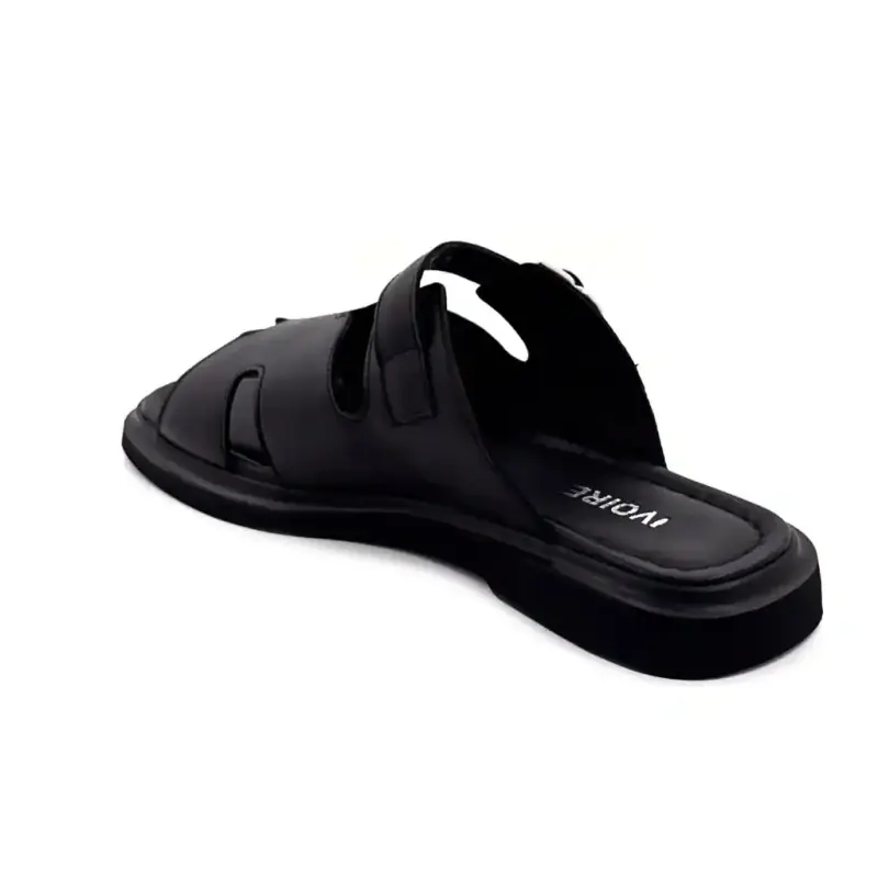 Mules Ivoire 581333, piel negra Ivoire Chaussures