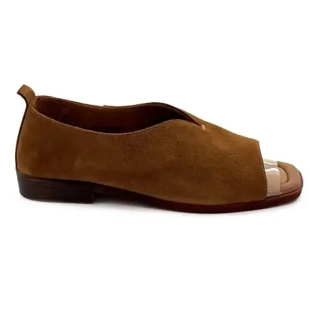 Open-toe ballet flats Ivoire 2501 Brown Suede €129.00