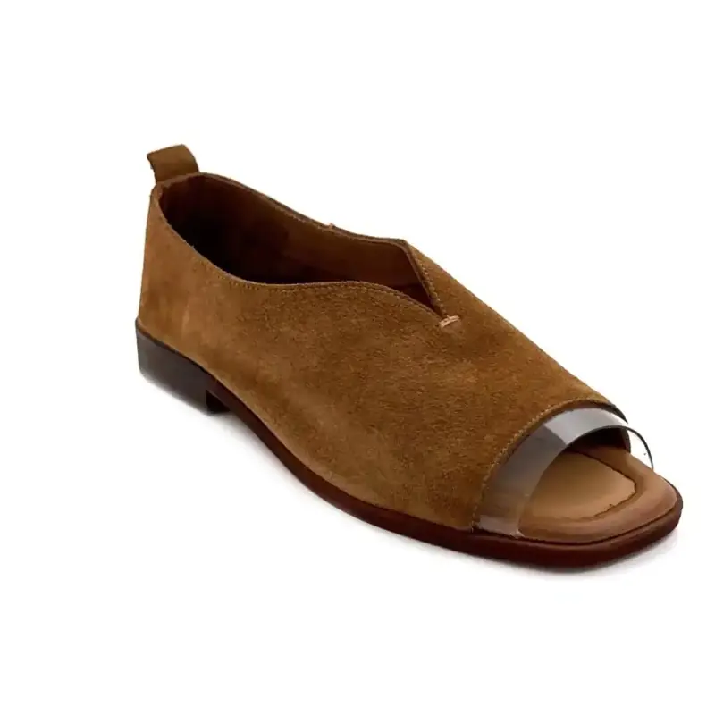 Open teenslippers Ivoire 2501 Bruin suède Ivoire Chaussures