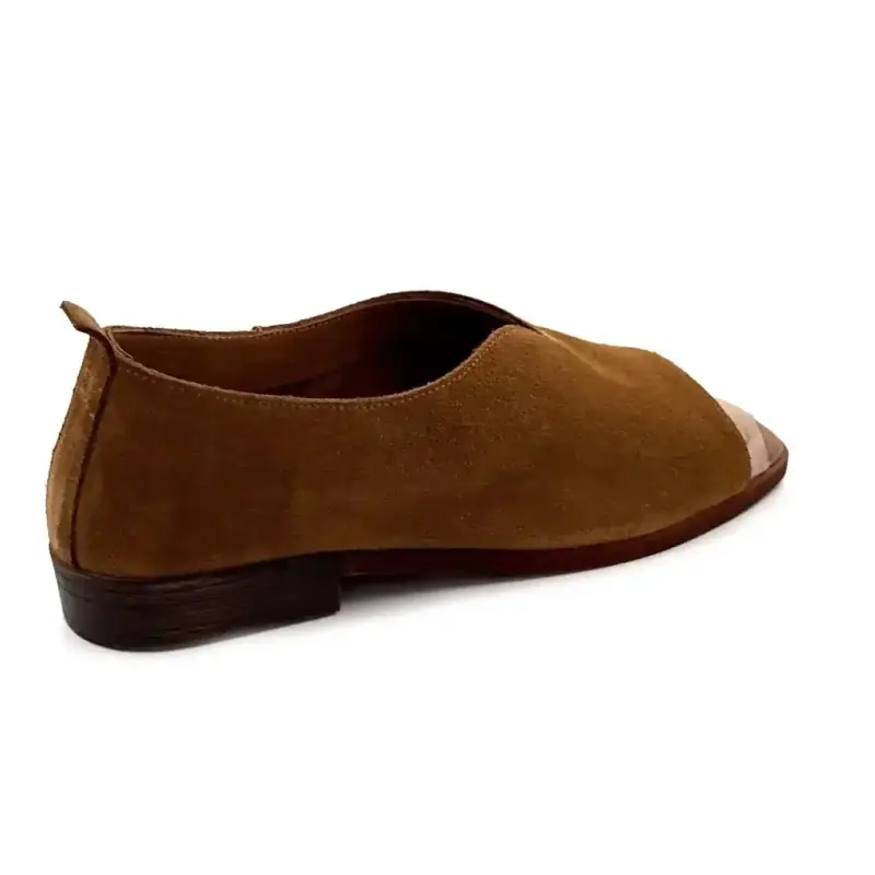 Ballerinaskor med öppen tå Ivoire 2501 Brun mocka Ivoire Chaussures