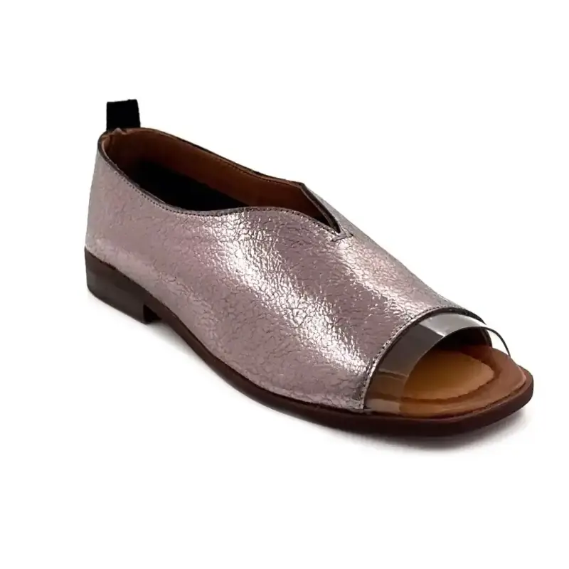 Ballerines ouverte à l'avant Ivoire 2501 Métallisé Bronze Ivoire Chaussures