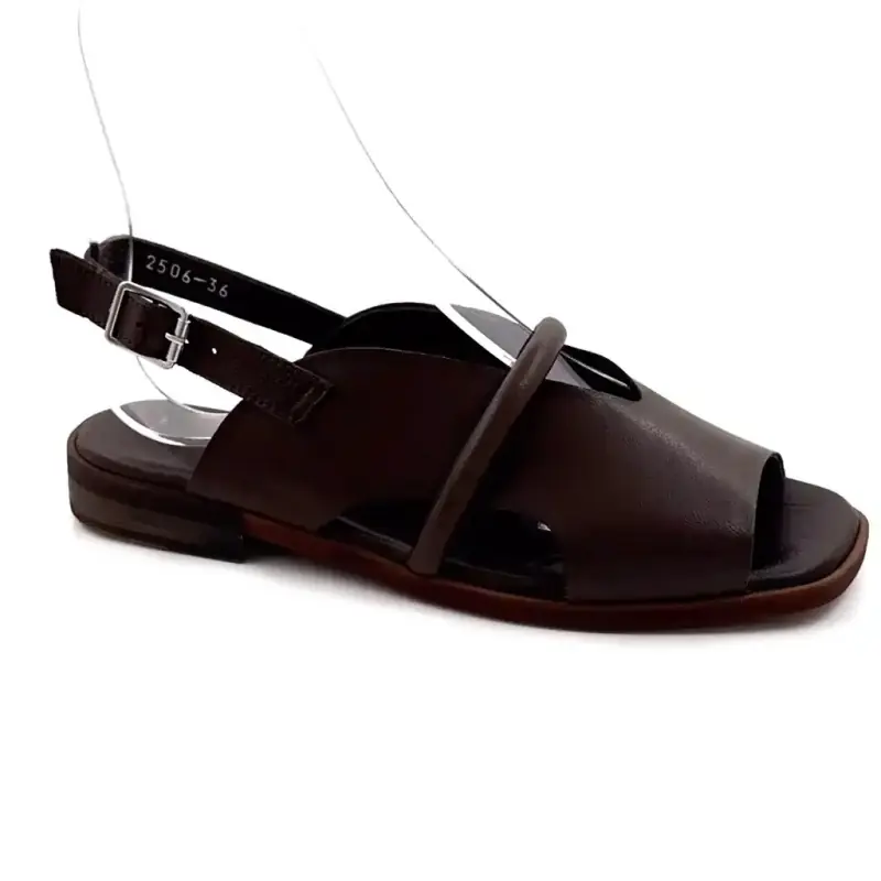 Sandali Ivoire 2506 in pelle marrone Ivoire Chaussures