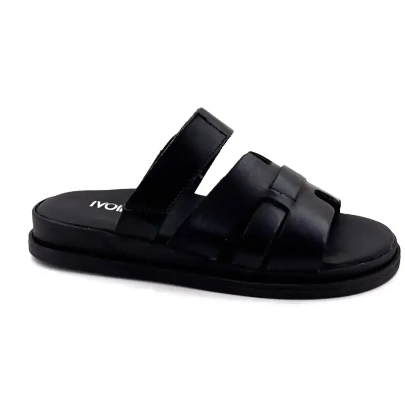 Ivoire mules 145 6531 Sort læder Ivoire Chaussures
