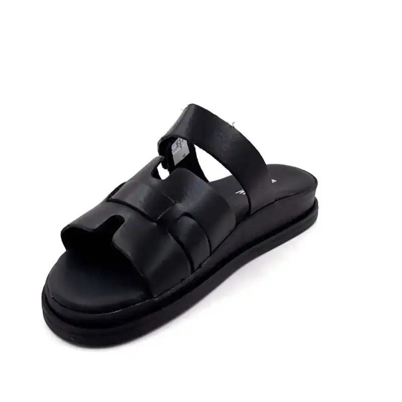 Mules Ivoire 145 6531 in pelle nera Ivoire Chaussures