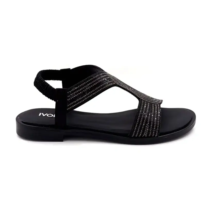 Sandalias Ivoire 251 6566 Negro y pedrería 89,00&nbsp;€