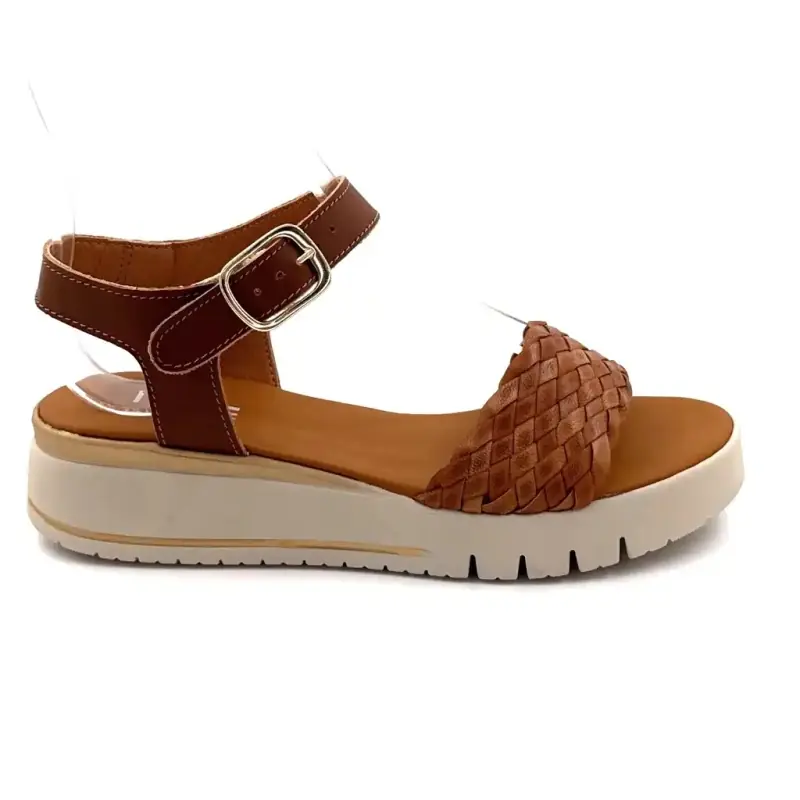 Sandale cu platformă Ivoire 743 5000 din piele împletită camel 119,00&nbsp;€
