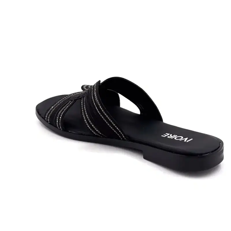 Ivoire Mules 558 6863 Μαύρο & Στρας Ivoire Chaussures