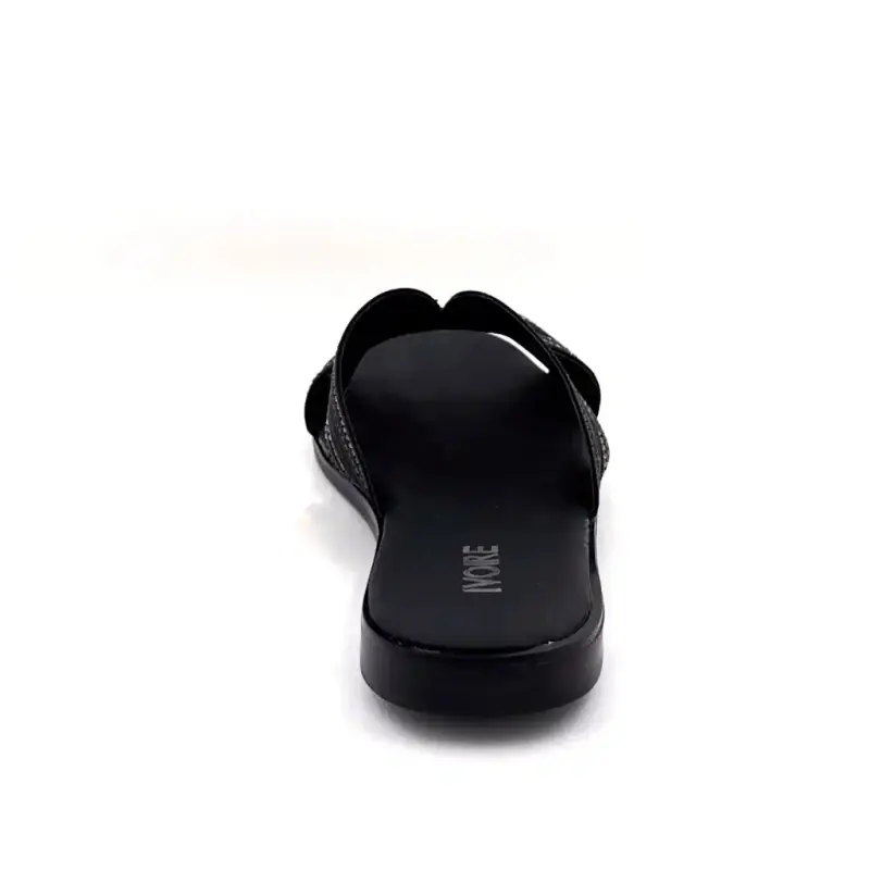 Ivoire Mules 558 6863 Black & Rhinestones Ivoire Chaussures
