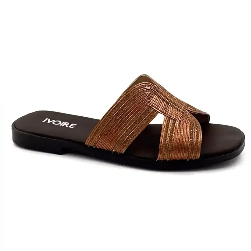 Ciabatte Ivoire 558 6863 Bronzo e strass Ivoire Chaussures