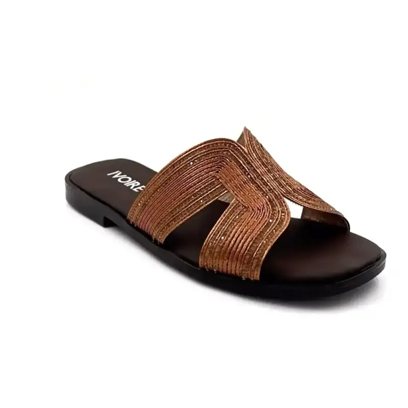 Ciabatte Ivoire 558 6863 Bronzo e strass Ivoire Chaussures