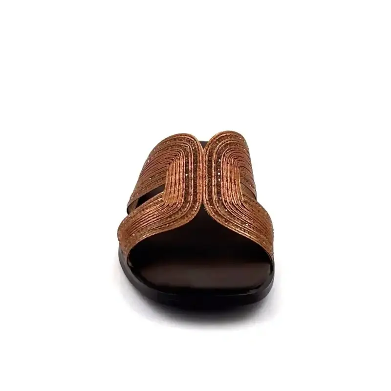 Mules Ivoire 558 6863 Bronze & Strass Ivoire Chaussures