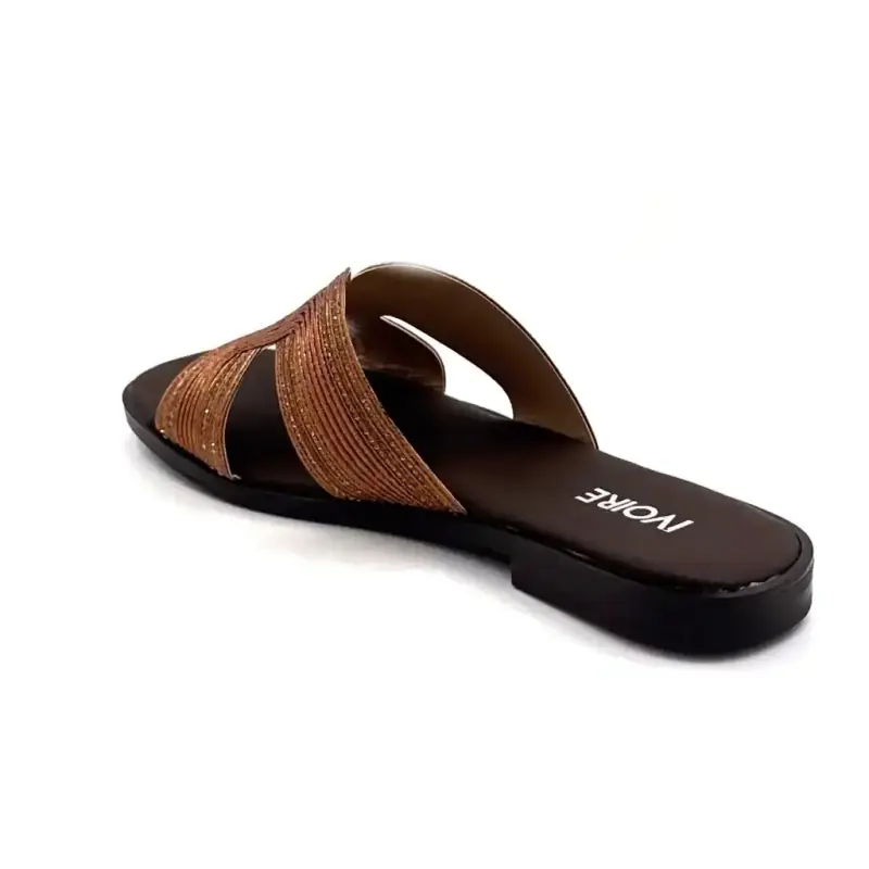 Muły Ivoire 558 6863 Brąz i kryształki Ivoire Chaussures