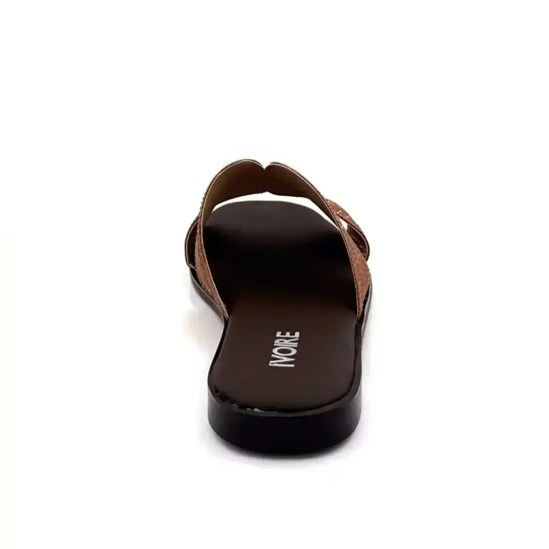Muły Ivoire 558 6863 Brąz i kryształki Ivoire Chaussures