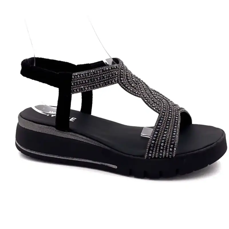 Ivoire Plateausandaler 751 6914 Sort & Srass Ivoire Chaussures