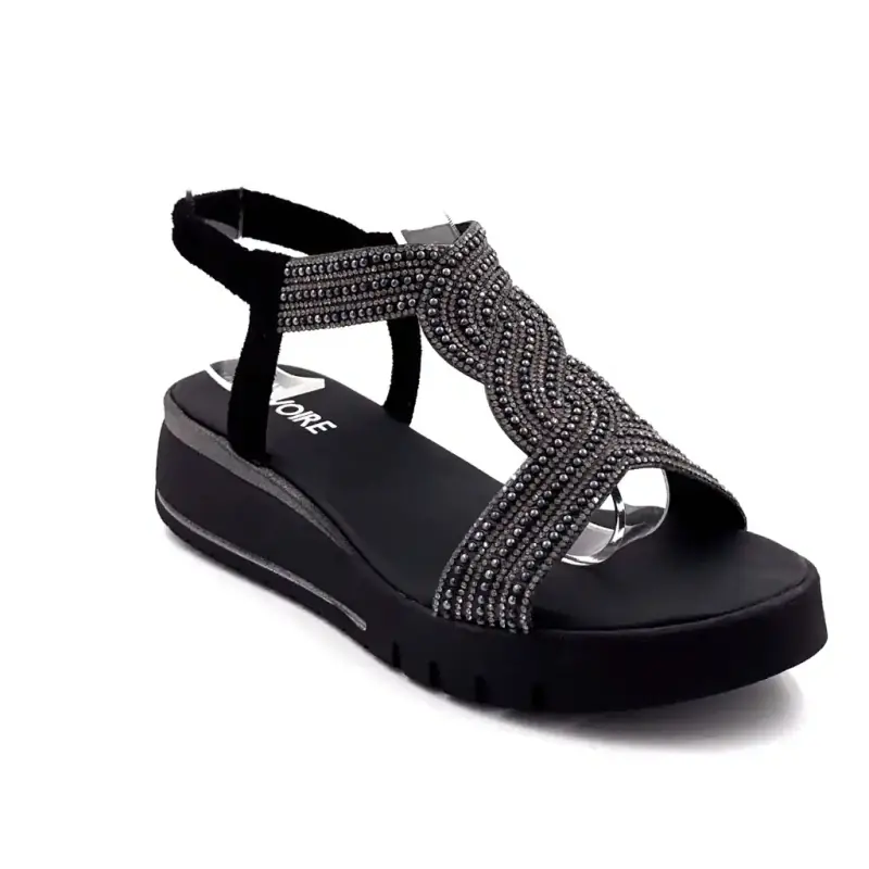 Σανδάλια πλατφόρμας Ivoire 751 6914 Μαύρο & Σρας Ivoire Chaussures