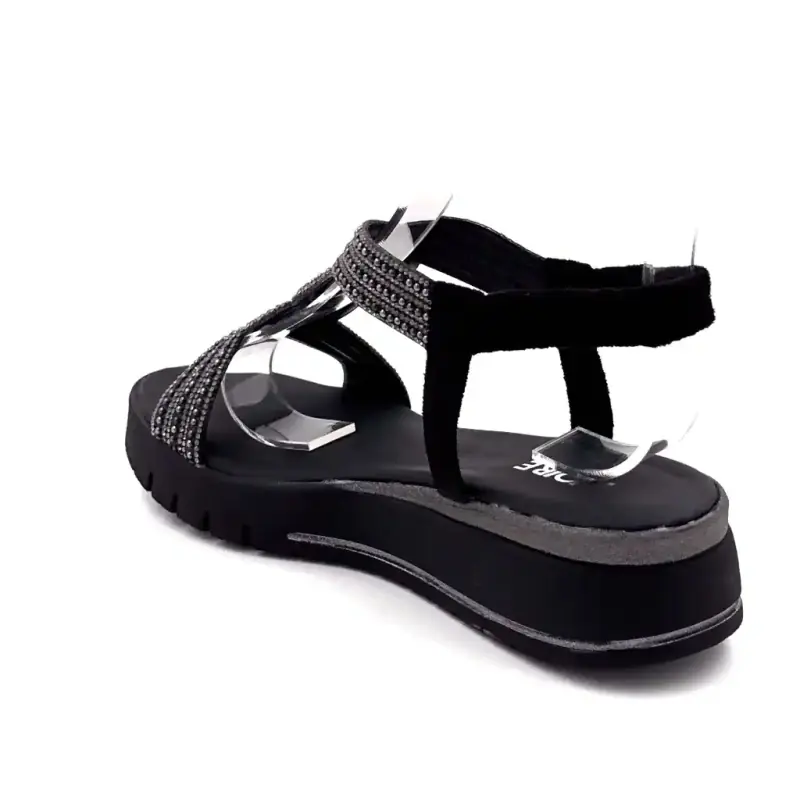 Σανδάλια πλατφόρμας Ivoire 751 6914 Μαύρο & Σρας Ivoire Chaussures