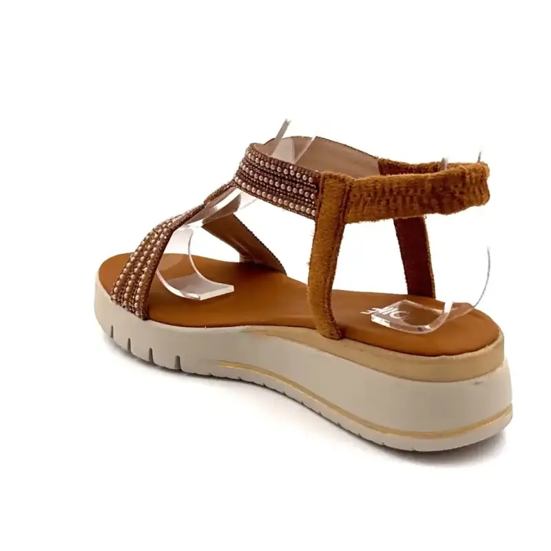 Ivoire platform sandalen 751 6914 Brons & Strass Ivoire Chaussures