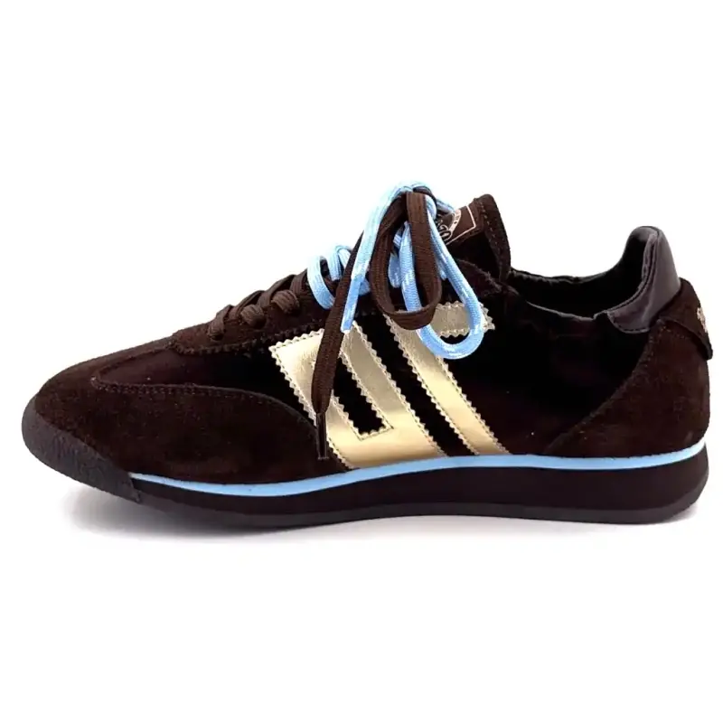 Back 70 Rocket Suede Sneakers Bruin & Blauw Ivoire Chaussures