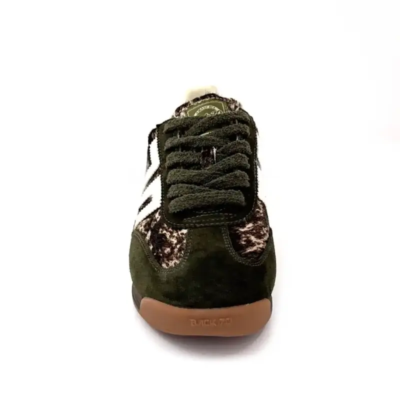 Baskets Back70 Jogger Fw 26 Daim & Poulin Kaki Beige & Cow Ivoire Chaussures